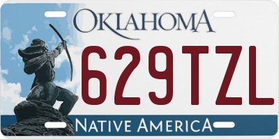 OK license plate 629TZL