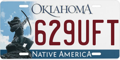 OK license plate 629UFT