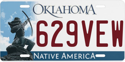 OK license plate 629VEW