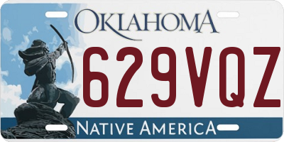 OK license plate 629VQZ