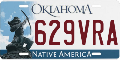 OK license plate 629VRA