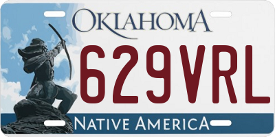 OK license plate 629VRL