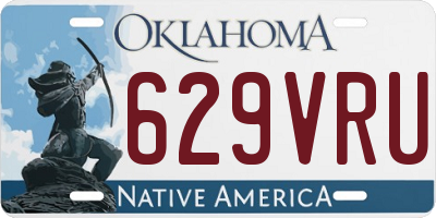 OK license plate 629VRU