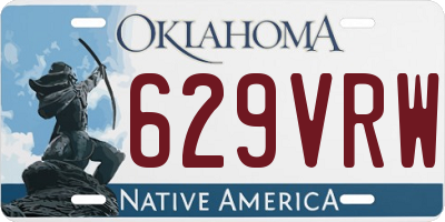 OK license plate 629VRW