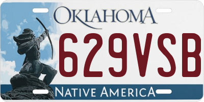 OK license plate 629VSB
