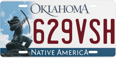 OK license plate 629VSH