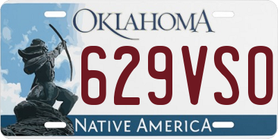 OK license plate 629VSO