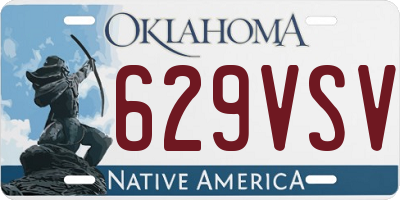 OK license plate 629VSV