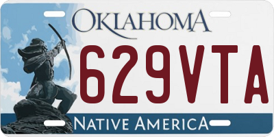 OK license plate 629VTA