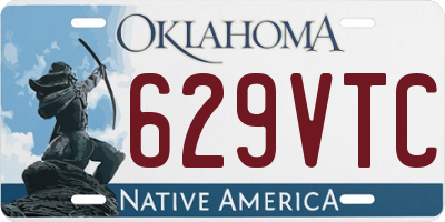 OK license plate 629VTC