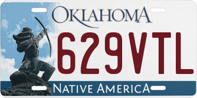 OK license plate 629VTL