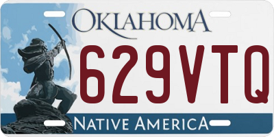 OK license plate 629VTQ