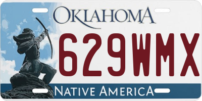 OK license plate 629WMX