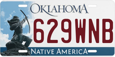 OK license plate 629WNB
