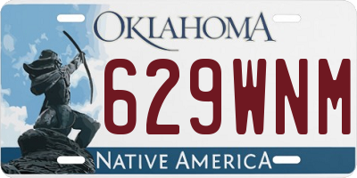 OK license plate 629WNM