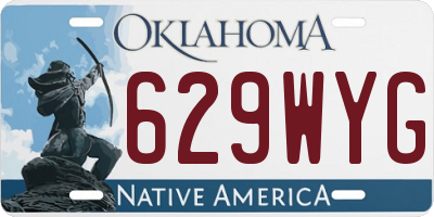 OK license plate 629WYG