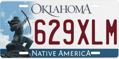 OK license plate 629XLM