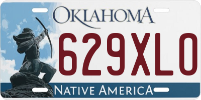 OK license plate 629XLO