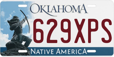 OK license plate 629XPS