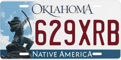 OK license plate 629XRB