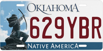 OK license plate 629YBR