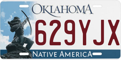 OK license plate 629YJX