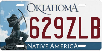 OK license plate 629ZLB