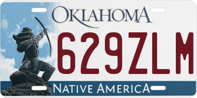 OK license plate 629ZLM