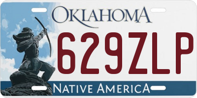 OK license plate 629ZLP