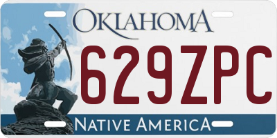 OK license plate 629ZPC