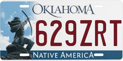 OK license plate 629ZRT