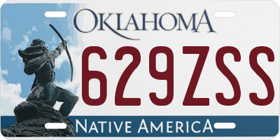 OK license plate 629ZSS