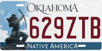 OK license plate 629ZTB