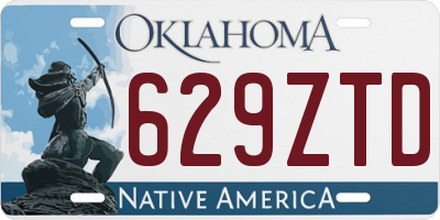 OK license plate 629ZTD