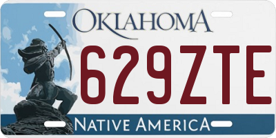 OK license plate 629ZTE