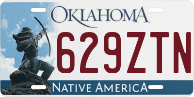 OK license plate 629ZTN
