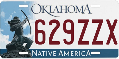 OK license plate 629ZZX