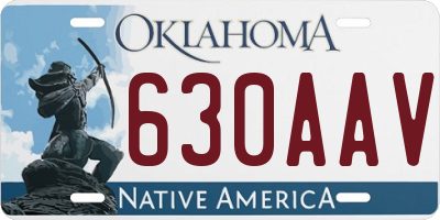 OK license plate 630AAV