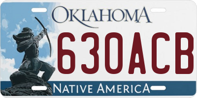 OK license plate 630ACB