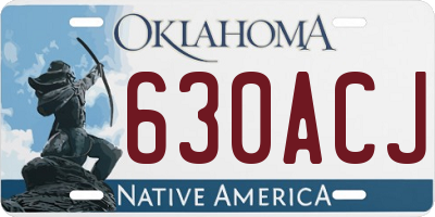 OK license plate 630ACJ