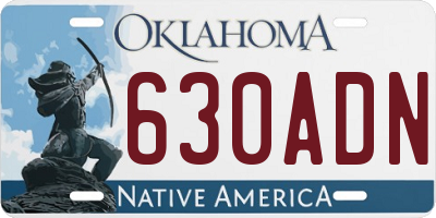 OK license plate 630ADN