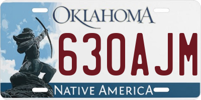 OK license plate 630AJM