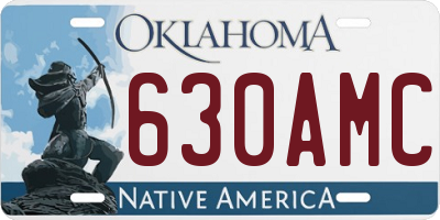 OK license plate 630AMC