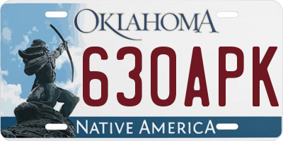 OK license plate 630APK