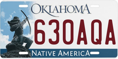 OK license plate 630AQA