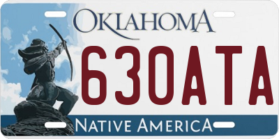 OK license plate 630ATA
