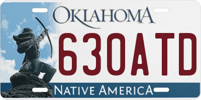 OK license plate 630ATD