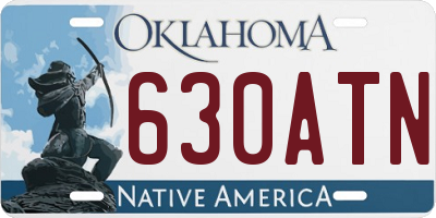 OK license plate 630ATN