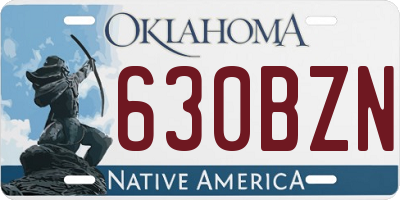 OK license plate 630BZN