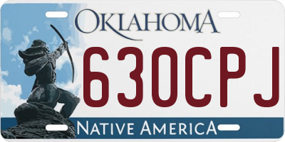 OK license plate 630CPJ